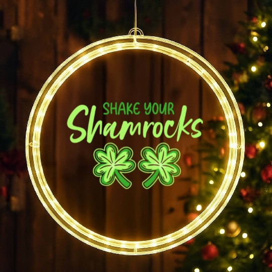 Funny Irish Saint Patricks Day Shake Your LED Christmas Window Lights