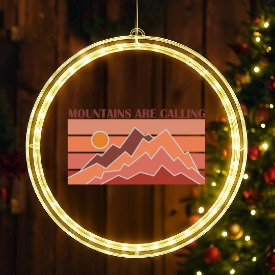 Mountains Nature Adventure Outdoor LED Christmas Window Lights