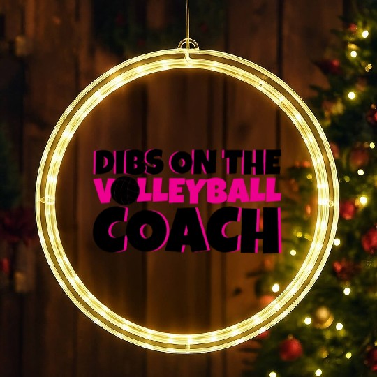 Dibs On The Volleyball Coach 4 LED Christmas Window Lights