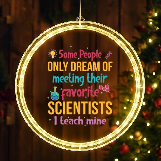 SCIENCE TEACHER LED Christmas Window Lights Teach Biology Chemistry Physic