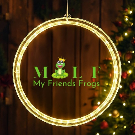 My Friends Frogs Man I Love Frogs LED Christmas Window Lights