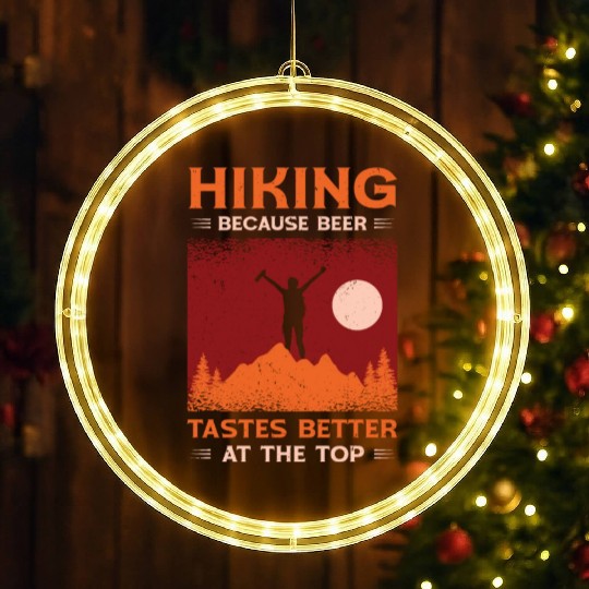 Hiking Camping Mountain Hiker LED Christmas Window Lights