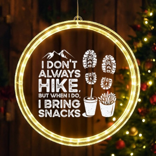 Hiking Camping Mountain Hiker LED Christmas Window Lights
