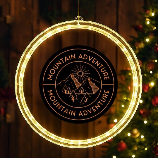 Mountain adventure landscape LED Christmas Window Lights