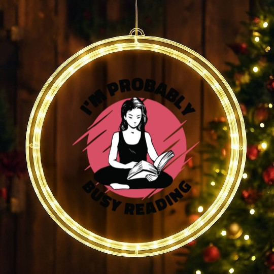 Busy Reading Book Lover Activity Book Literature LED Christmas Window Lights