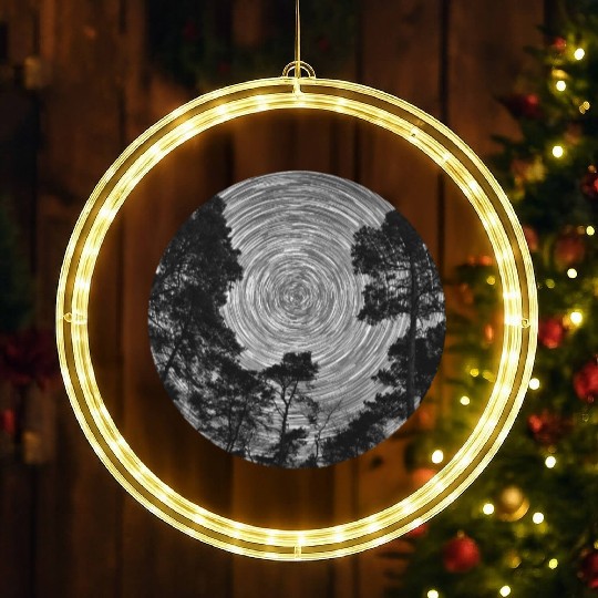 Star trails in the forest LED Christmas Window Lights