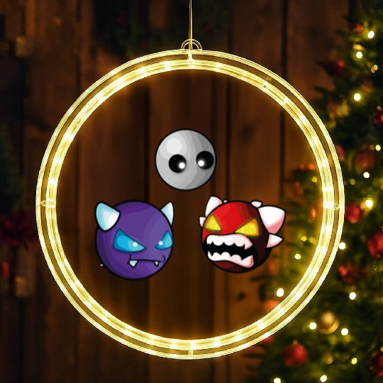 geometry dash insane game LED Christmas Window Lights
