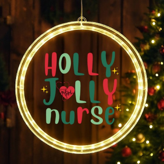 HOLLY JOLLY NURSE6 LED Christmas Window Lights