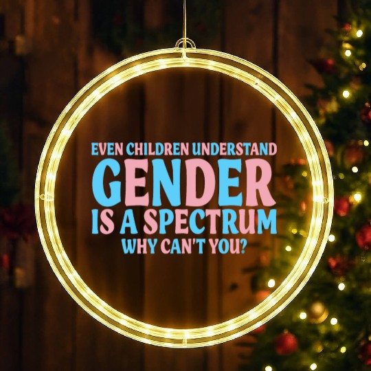 Even Children Understand Gender Is A Spectrum LED Christmas Window Lights