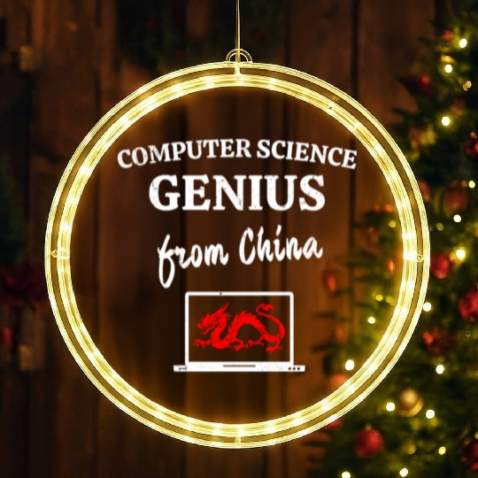 Computer Science Genius From China Admin LED Christmas Window Lights