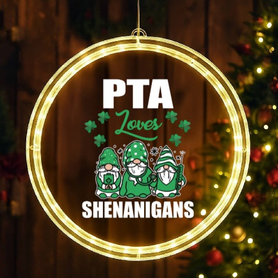 PTA Loves Shenanigans Irish St. Patricks Day LED Christmas Window Lights