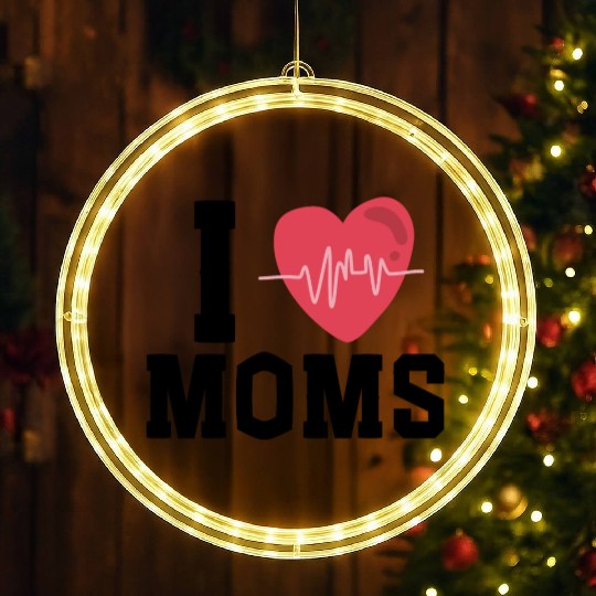 I Love Muscle Mommies LED Christmas Window Lights