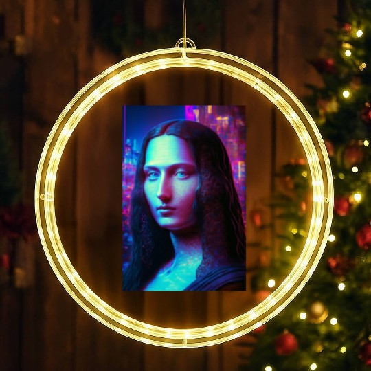 Mona lisa in future LED Christmas Window Lights
