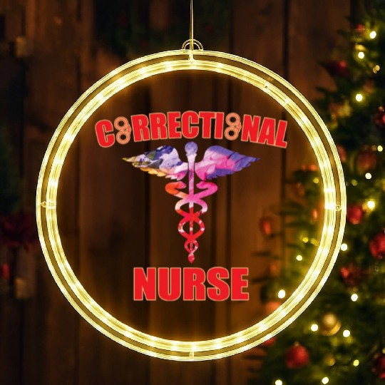 Great Correctional Nurse Design Prison Nurse LED Christmas Window Lights