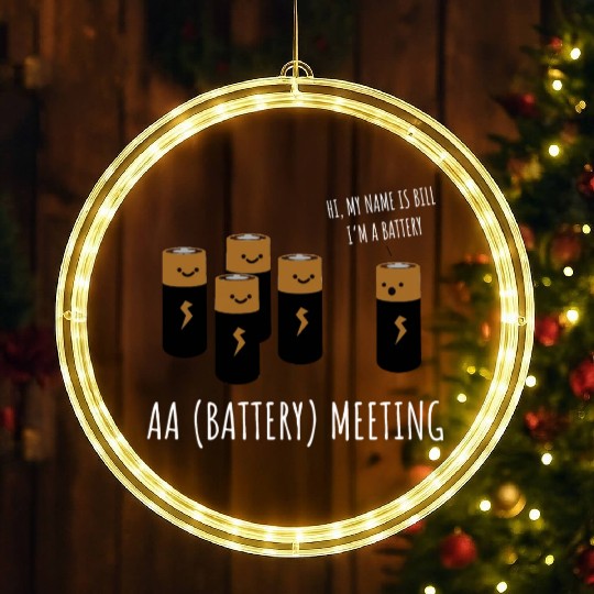 AA (battery) meeting Funny Humor LED Christmas Window Lights