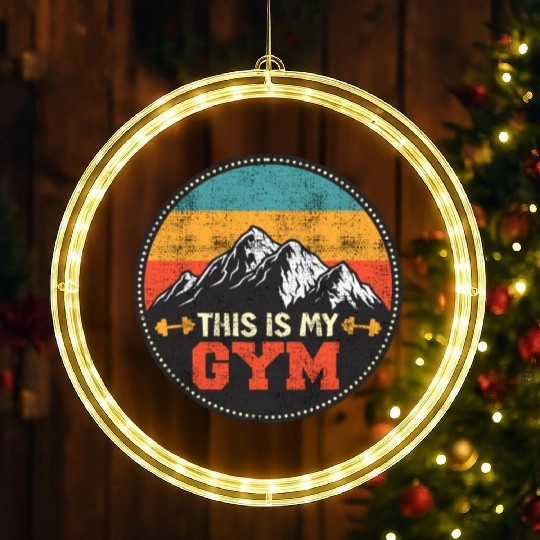 Mountain Fan This is my Gym Summit Sports Hiking LED Christmas Window Lights