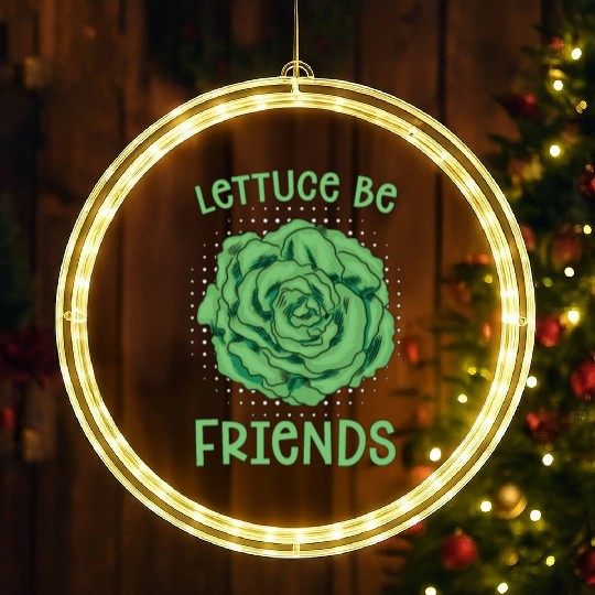 Vegan Chef Lettuce Be Friends Veganism Vegan Chefs LED Christmas Window Lights