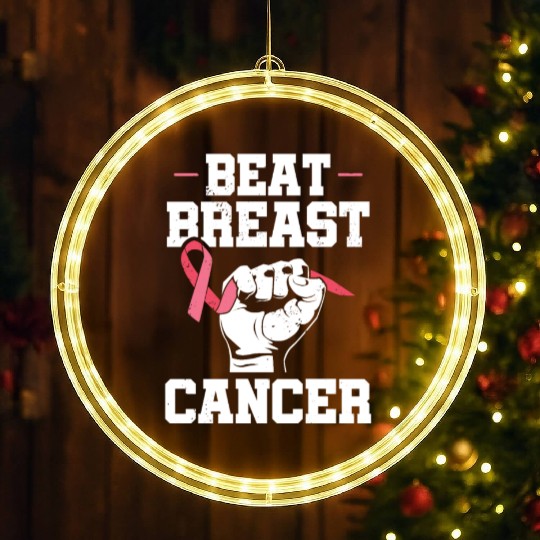 Beat Breast Cancer Advocacy Breast Cancer LED Christmas Window Lights