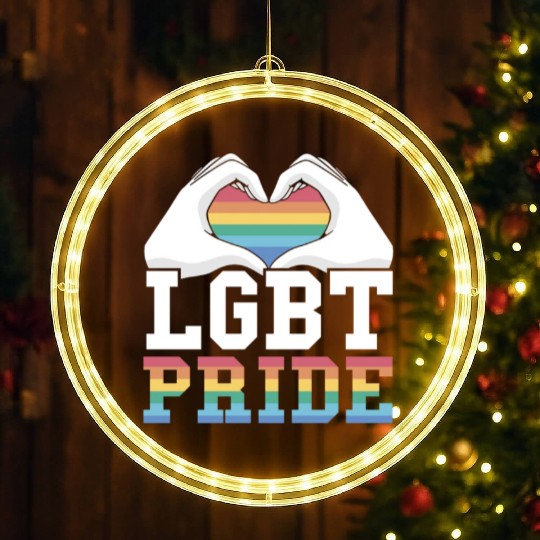 Gay Rights Rainbow Pride Month LGBTQ Gay Pride LED Christmas Window Lights