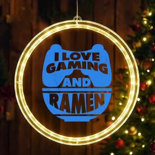 Ramen Lover Gamer Video Games Ramen Bowl LED Christmas Window Lights