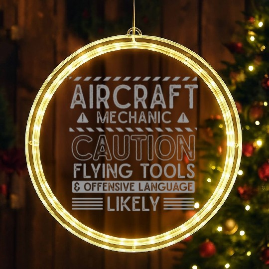 Aircraft Mechanic, airplane mechanic LED Christmas Window Lights