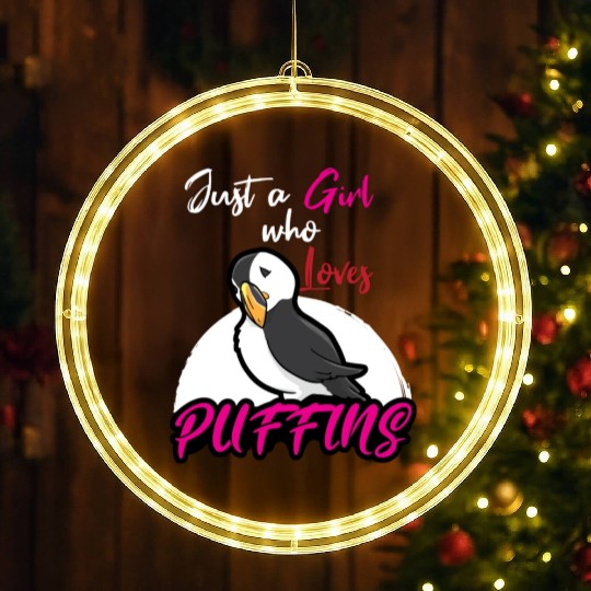Puffin Lover Puffins LED Christmas Window Lights