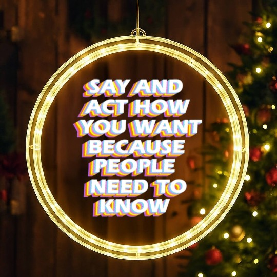 act how you want because people need to know LED Christmas Window Lights