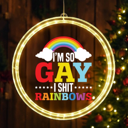 Gay Rights Rainbow Pride Month LGBTQ Gay Pride LED Christmas Window Lights