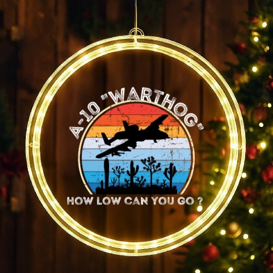 A-10 Warthog How low can you go ? LED Christmas Window Lights