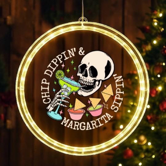 Chip Dippin' And Margarita Sippin' LED Christmas Window Lights