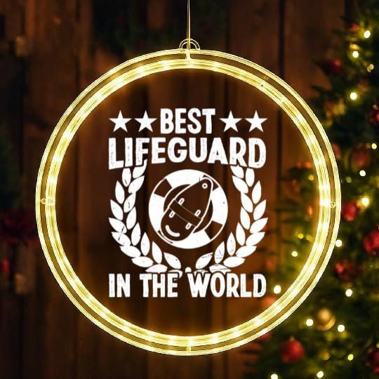 Best lifeguard in world swimming pool guard LED Christmas Window Lights