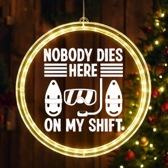 Lifeguard nobody dies here swimming pool guard LED Christmas Window Lights