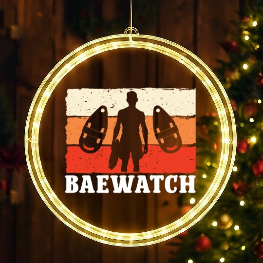 Lifeguard baewatch swimming pool guard sea rescuer LED Christmas Window Lights