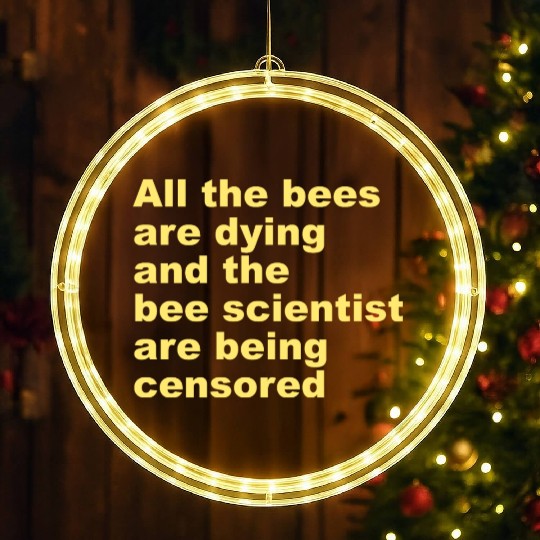 All the bees are dying and the bee scientist LED Christmas Window Lights