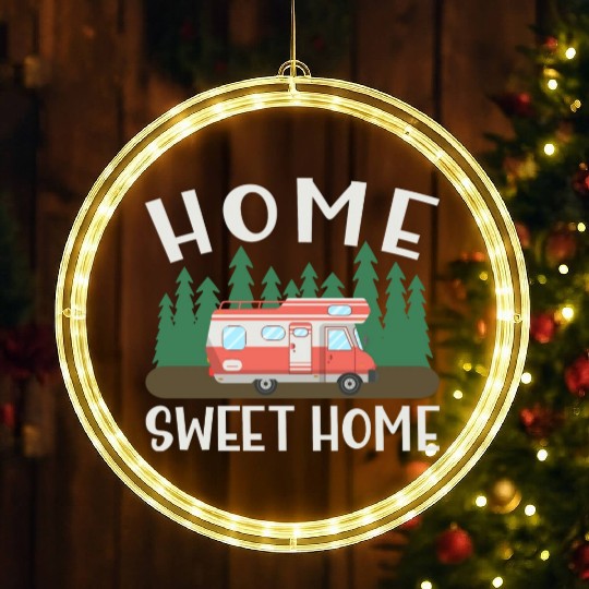 Motorhome Rv Camping Camper Home Sweet Home LED Christmas Window Lights