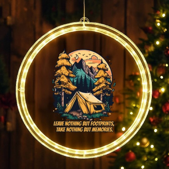 camping saying hiking saying outdoor nature LED Christmas Window Lights