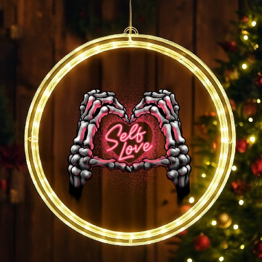 Self Love Bones Heart LED Christmas Window Lights