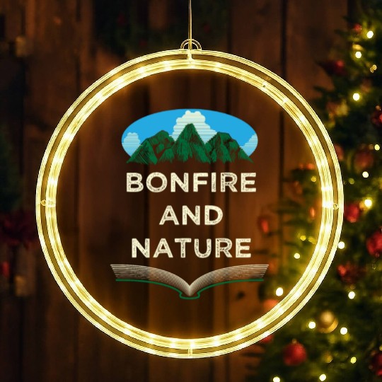 Bonfire and Nature Camping Wildlife Camper Outdoor LED Christmas Window Lights
