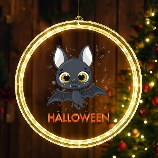 Trick or treat Funny cute bat Halloween cute bat LED Christmas Window Lights