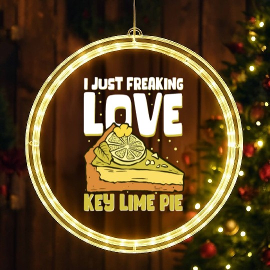 Pies Lover Love Key Lime Pie LED Christmas Window Lights