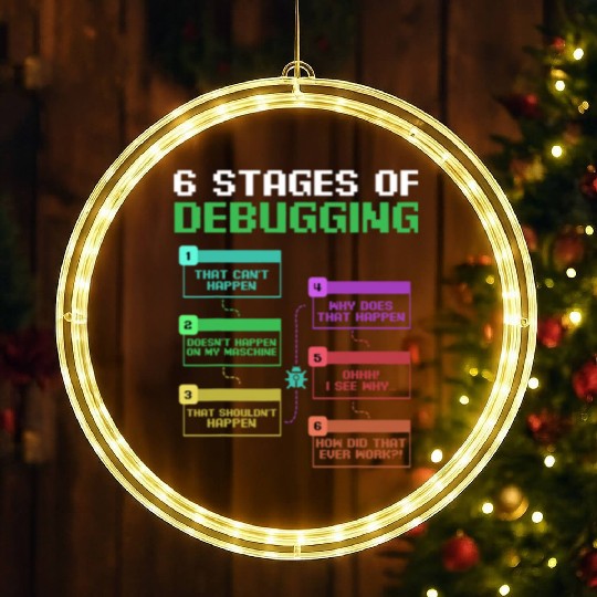 Computer Science Programmer Hacker IT Geek LED Christmas Window Lights