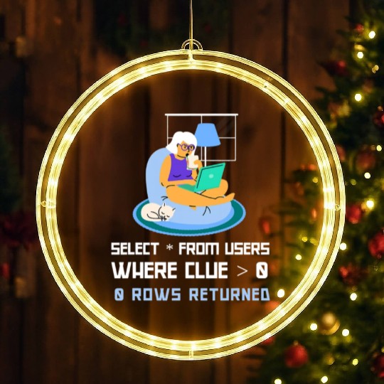 Computer Science Programmer IT Nerd DBA LED Christmas Window Lights IT