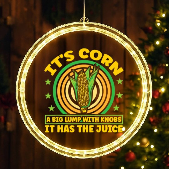 its corn It It Has The Juice farmer maize LED Christmas Window Lights