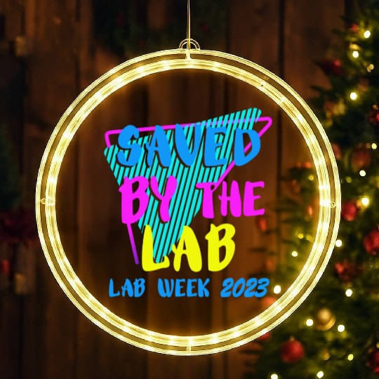 Saved By The Lab Retro Lab Week 2023 Medical LED Christmas Window Lights