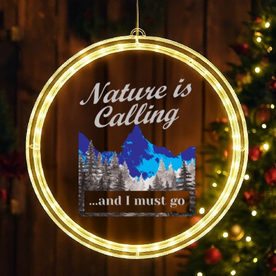 Hiking Nature is Calling Hike Vintage LED Christmas Window Lights