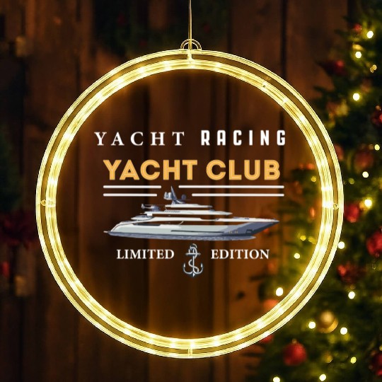Yacht Racing Yacht Club LED Christmas Window Lights