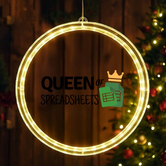 Queen of Spreadsheets - Excel, Accounting, Sheets LED Christmas Window Lights