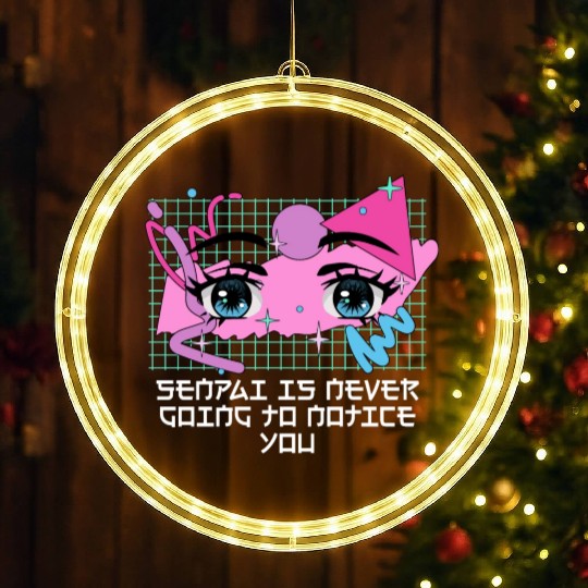 Senpai Is Never Going to Notice You Anime Funny Ma LED Christmas Window Lights