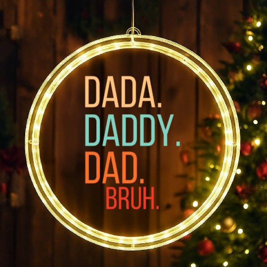 Funny Dad LED Christmas Window Lights, Cute Daddy LED Christmas Window Lights, Dad LED Christmas Window Lights, 0