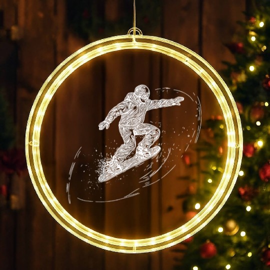 Direction Tal Snowboarding Crass Snowboard Style LED Christmas Window Lights